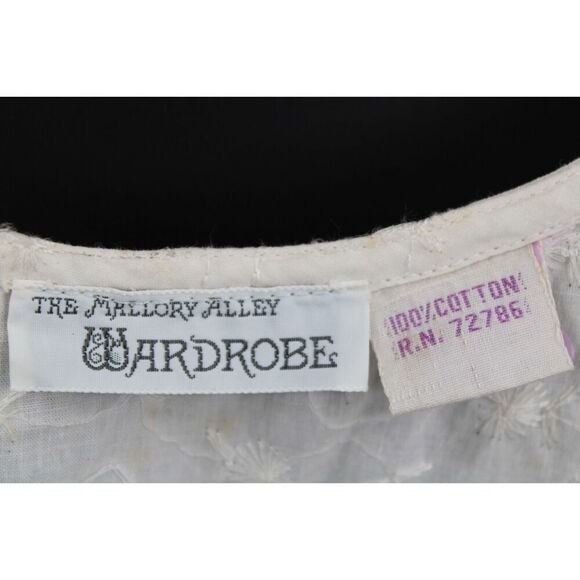 Vintage 3pc set The Mallory Allen Wardrobe Beautiful Ivory Embroidery Lace Maxi - Picture 9 of 16
